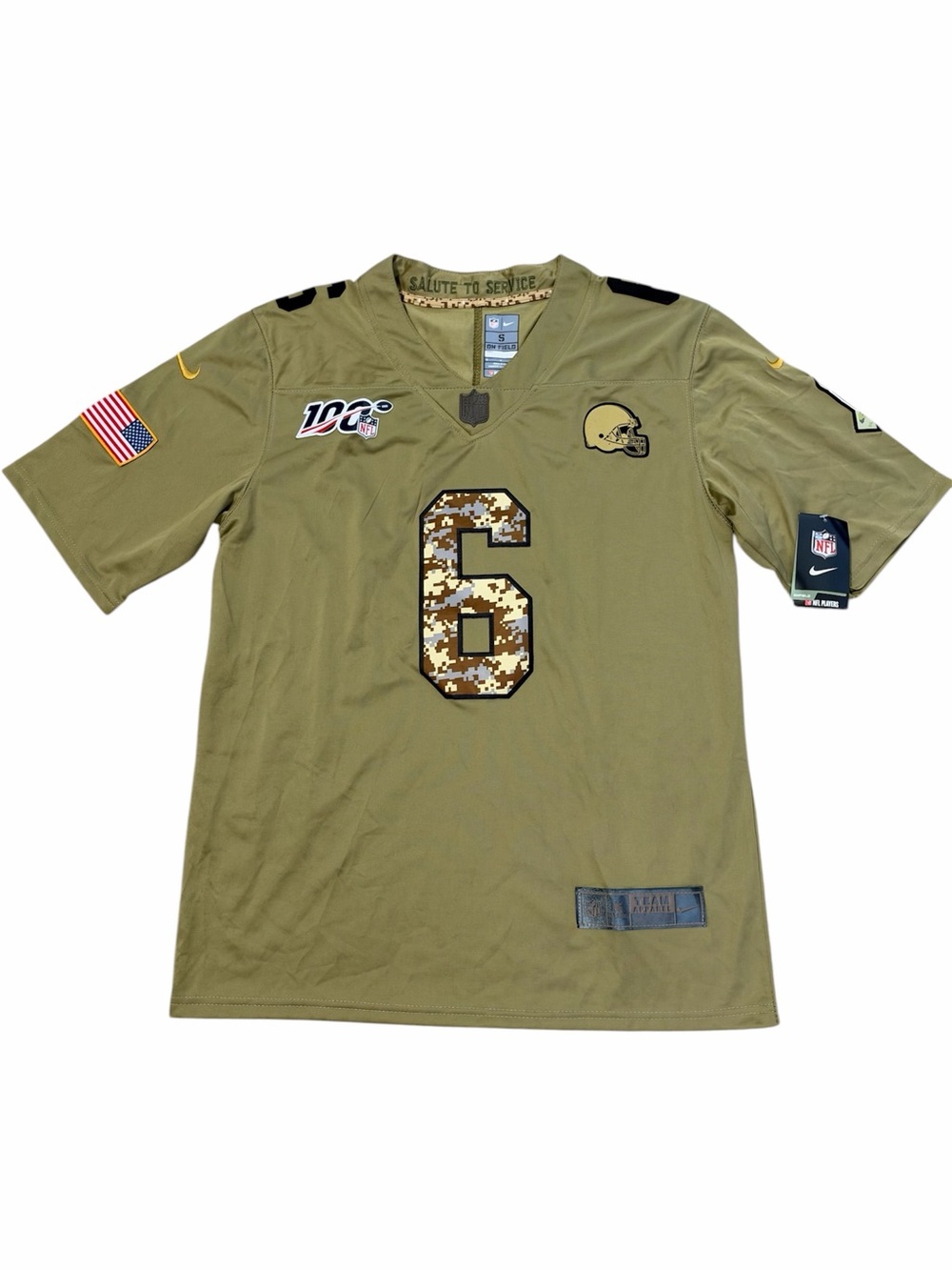 NWT Nike Cleveland Browns Baker Mayfield #6 Salute to Service Jersey Mens Small